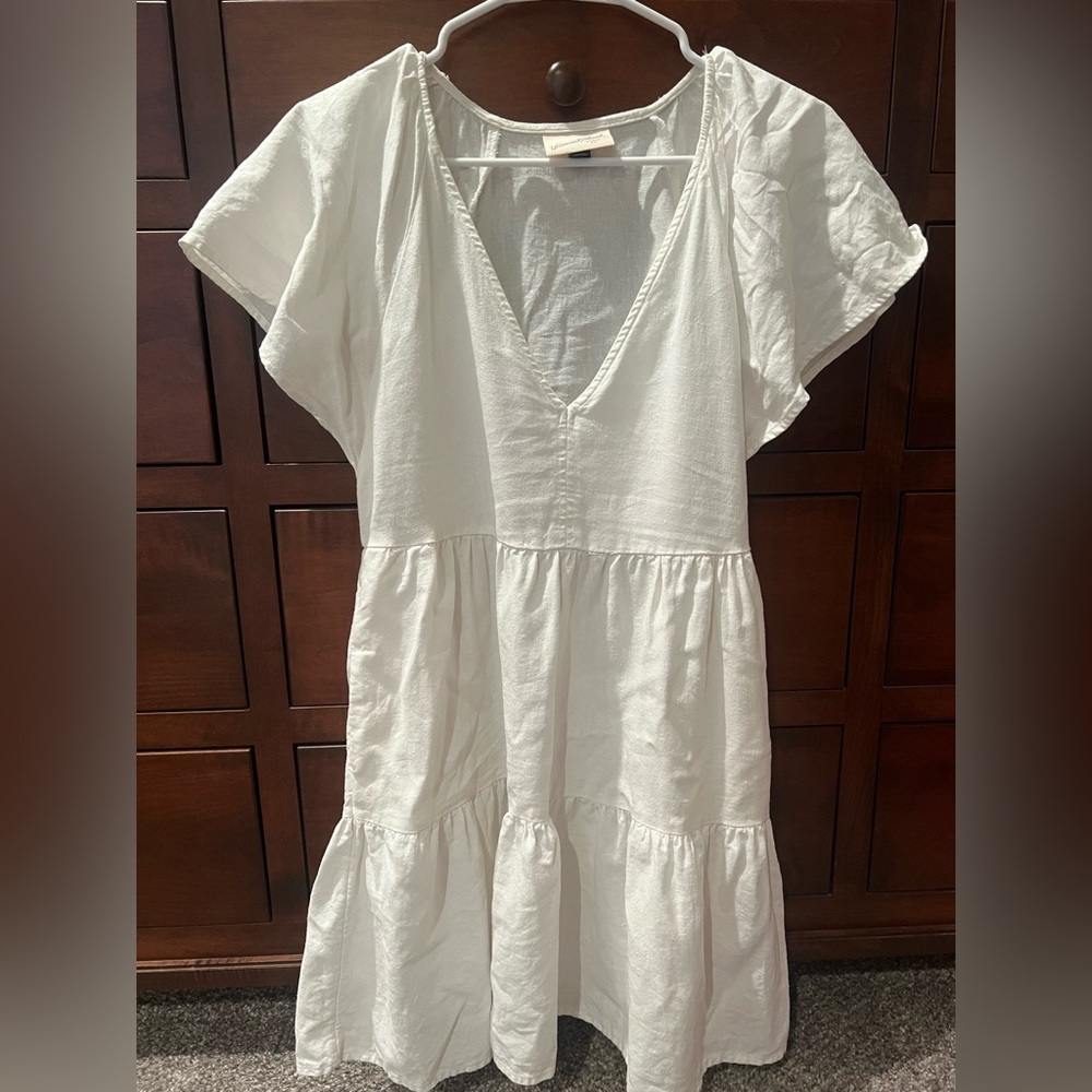 White Linen Dress